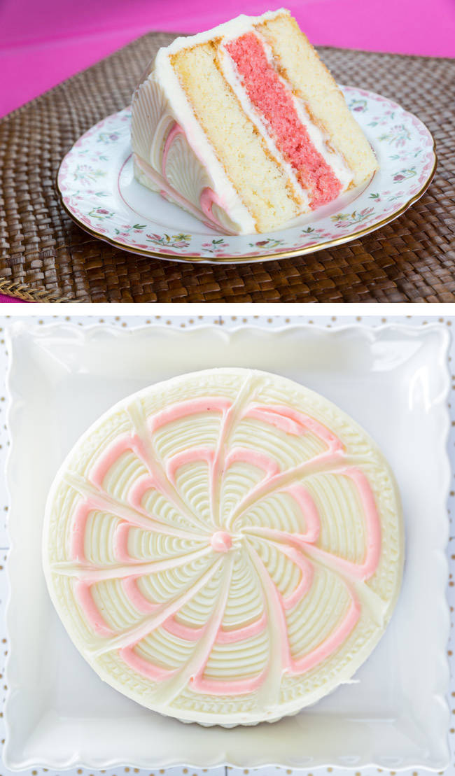 White Chocolate and Strawberry Layer Cake