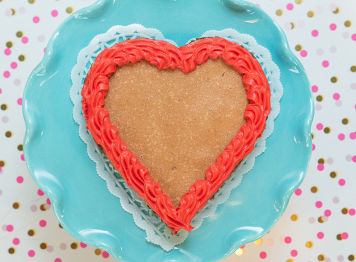 Heart-shaped brownie