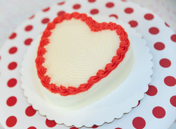 Red Velvet Heart Cake