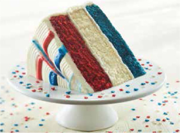 Red, White and Blue Layer Cake