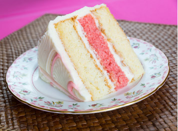 White Chocolate and Strawberry Layer Cake